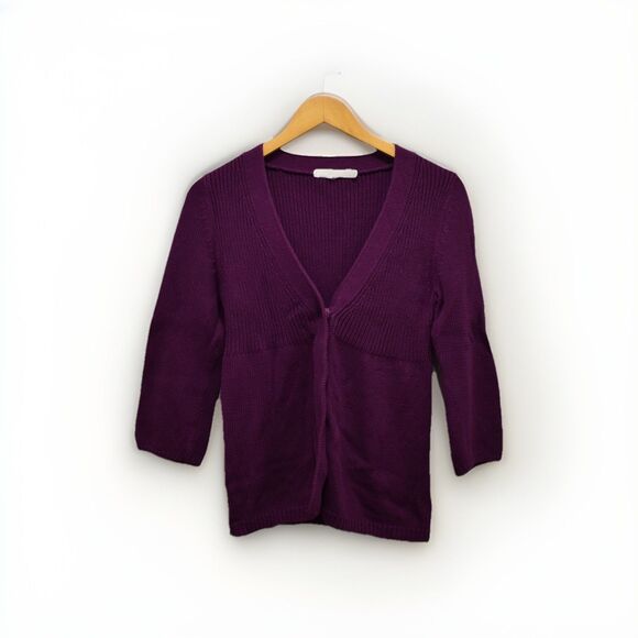 Classic Boden Sweater Cardigan in Plum Purple – Great layering piece - Picture 1 of 5